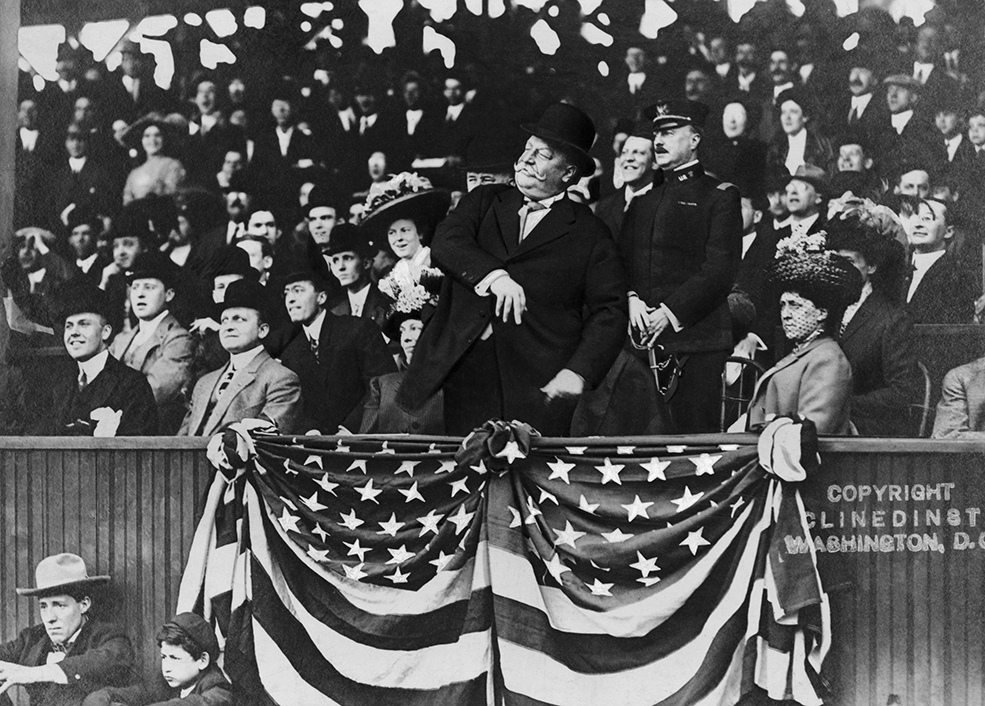 President Taft Throwing the First Pitch at a Baseball Game