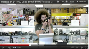 Holding an $11,000 Leica 50mm f/0.95 Noctilux-M